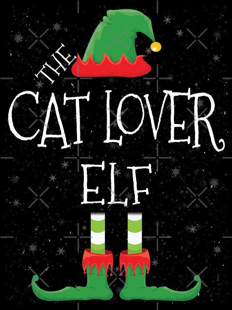 Cat Lover Elf Family Matching Christmas Group Funny Gift by DavisHasari
