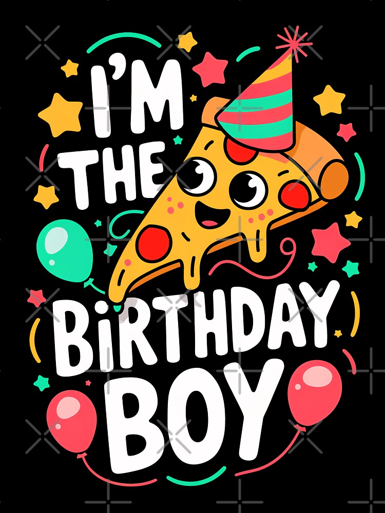 Funny Pizza Birthday Boy Bday Boys Girls Kids by rafaeltto