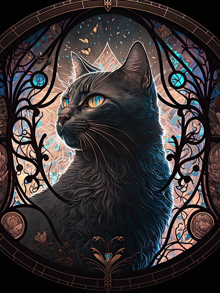 The Tortoiseshell Cat Of St Francis Stained Glass Window 10 by idreamaboutcats