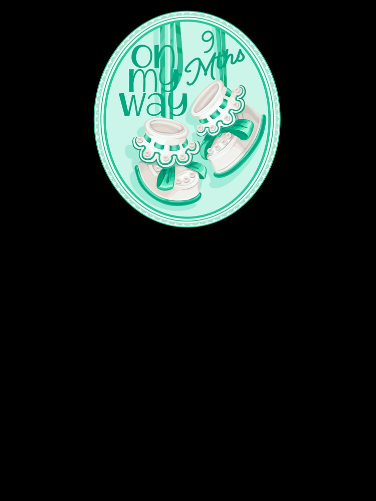 “On My Way - 9 Mths” Baby Green (Incl. Maternity & Baby Wear) by PawsitiveMum