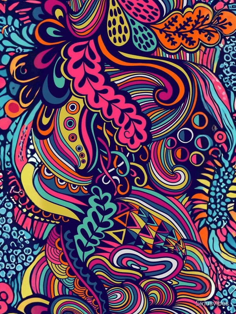 Retro 70s Floral Pattern - Vintage Warm Blooms & Groovy Flowers by Siriusvibes