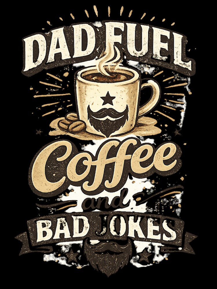 Dad Fuel Coffee And Bad Jokes Funny Dad by EventDrop