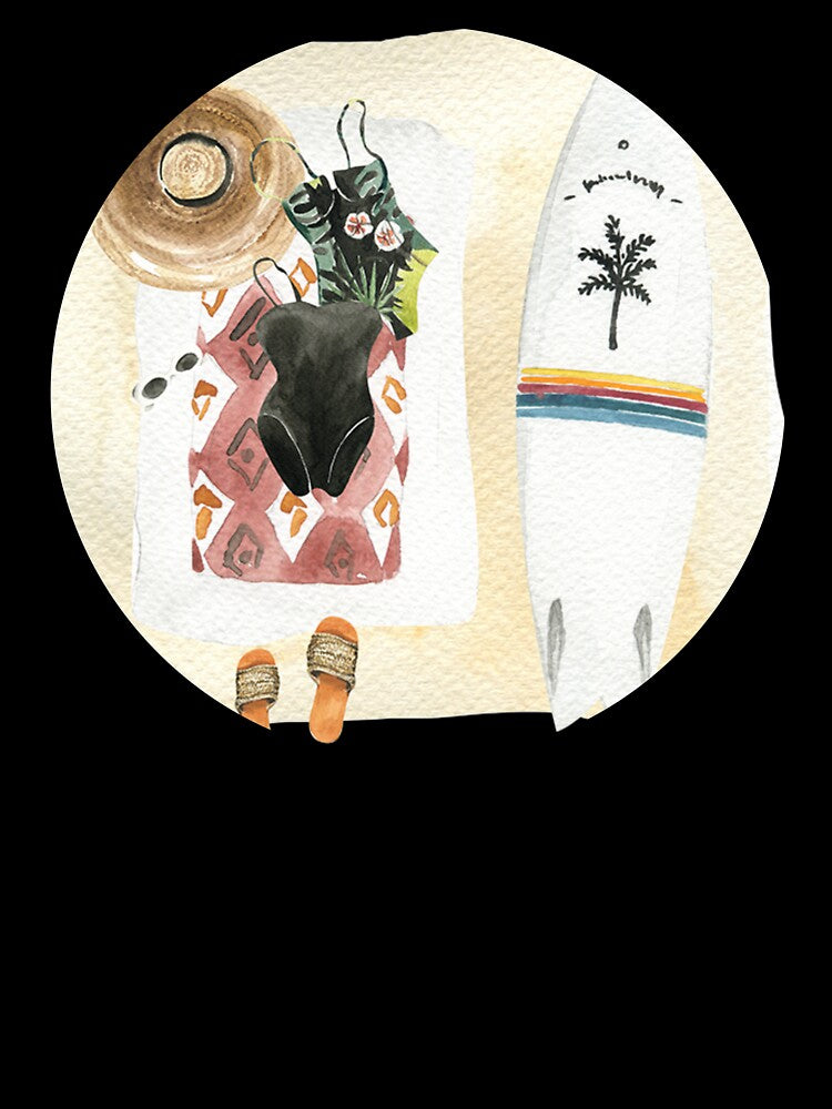Find Me At The Beach Watercolor Ocean Waves - Find Me At The Beach by lodarohit