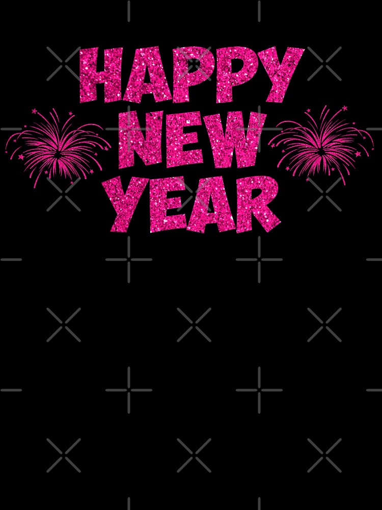 pink happy new year fireworks by Gossip Rag