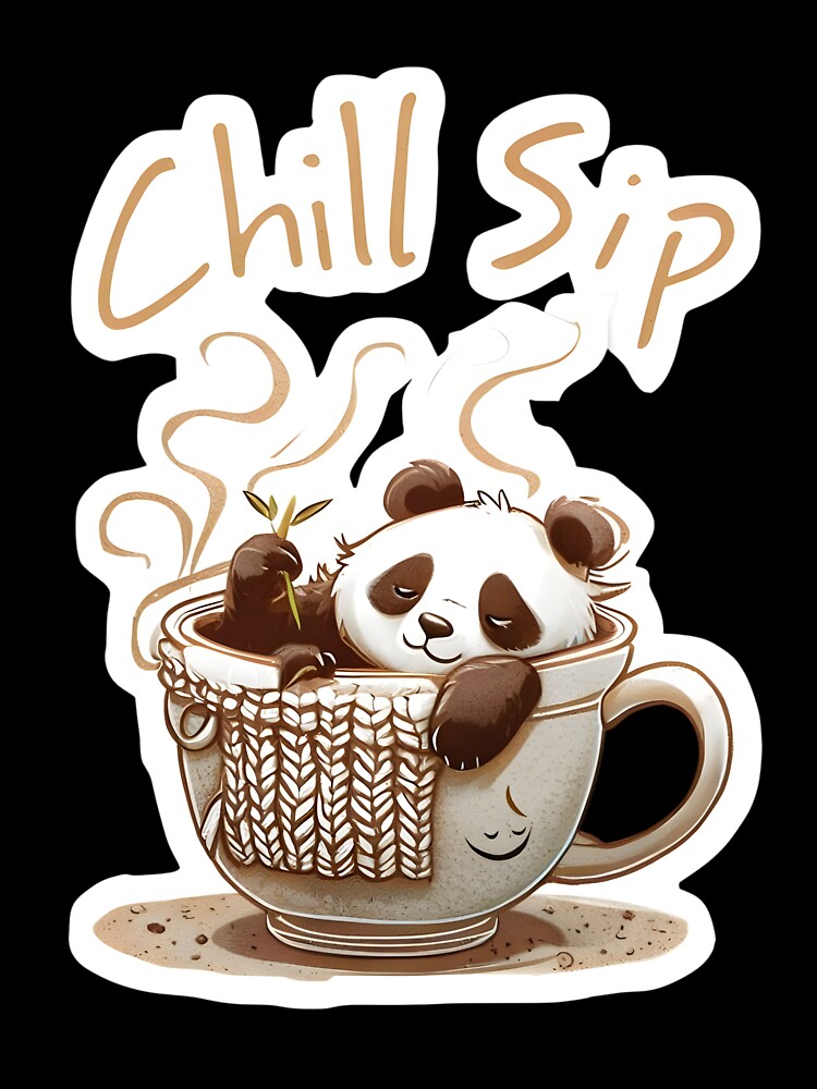 Chill sip Panda in a cup by PrettyDecor