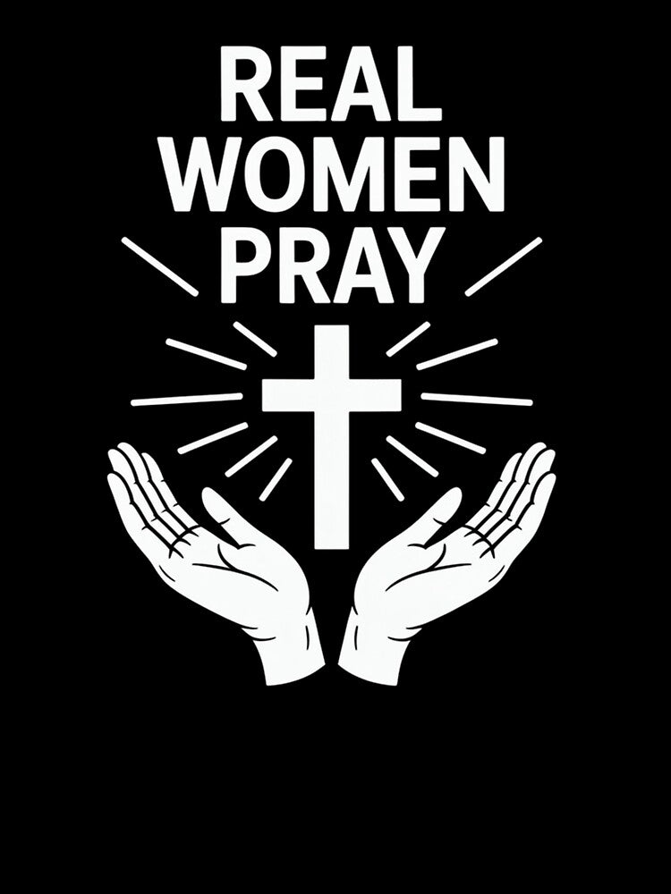 Real Women Pray Christian Faith Cross Hands by SuperAndSocial