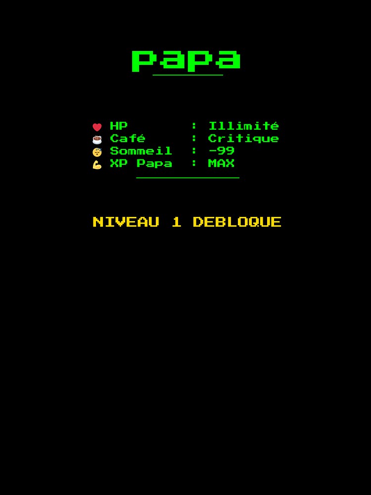 Dad Stats RPG - Gamer Gift - Father's Day by KiriLevel