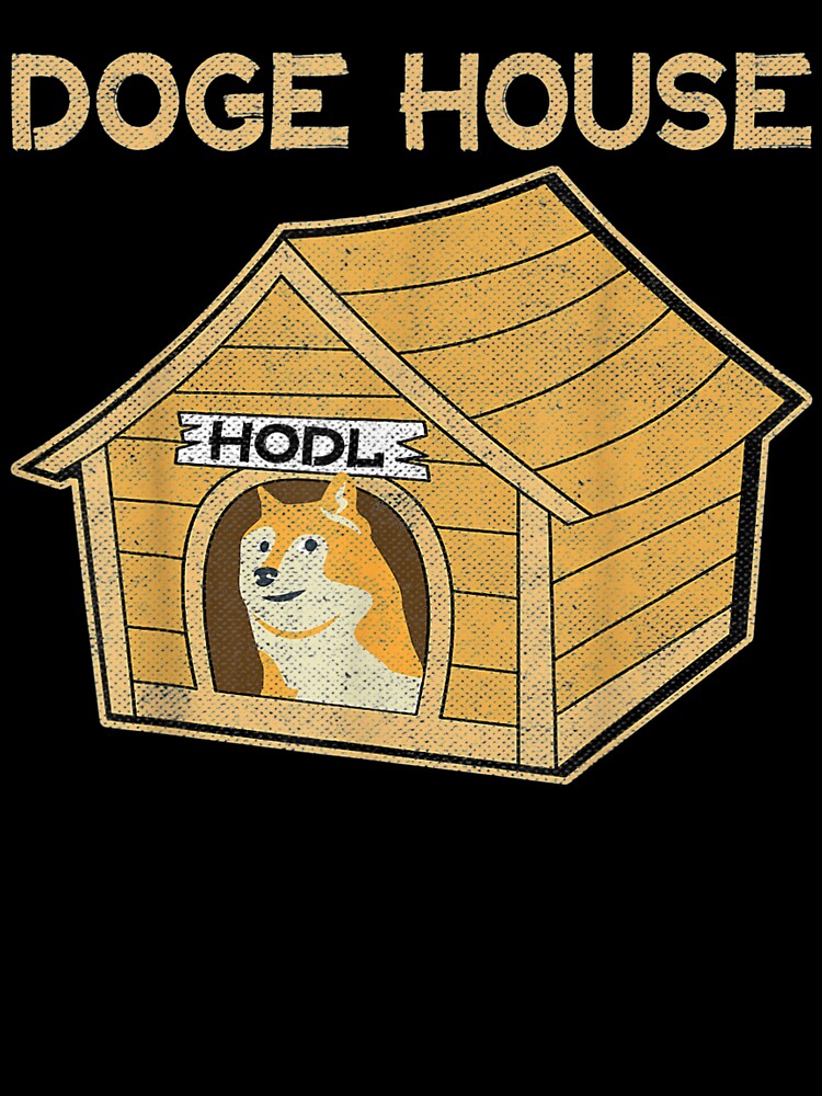 Doge Crypto Retro Vintage Dog House Rich Shiba Inu by tolivia
