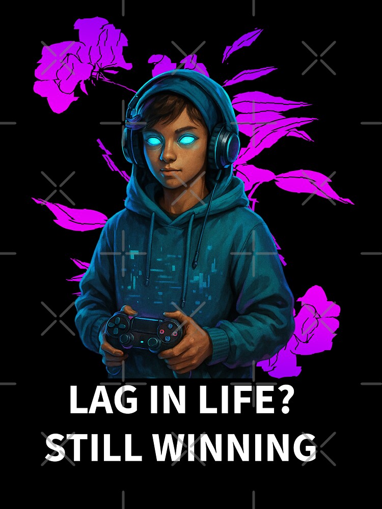 Lag in Life? Still Winning – Retro Gamer Tee for Digital Warriors by galeous