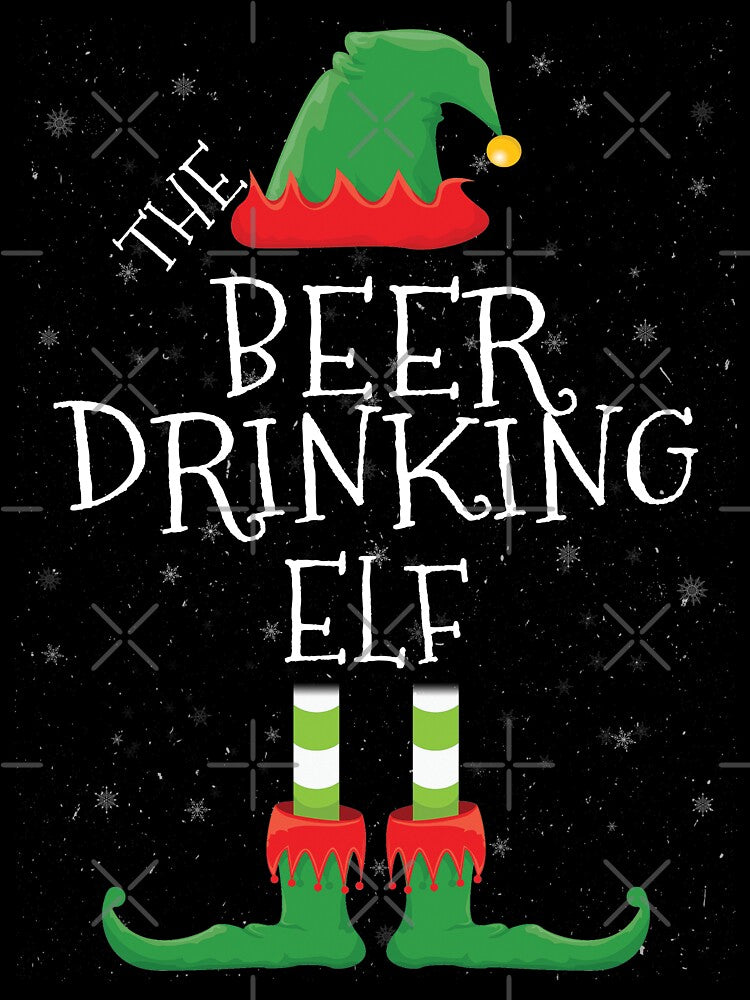 Beer Drinking Elf Family Matching Christmas Group Funny Gift by DavisHasari