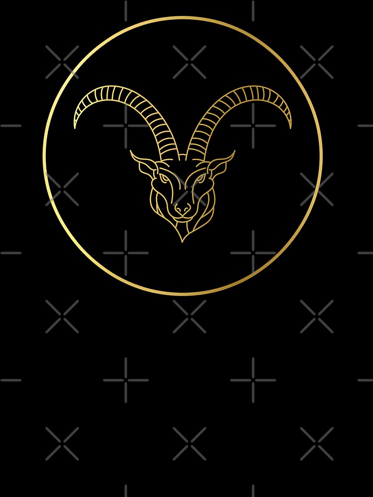 Capricorn Zodiac Art Gold by Felicity-K