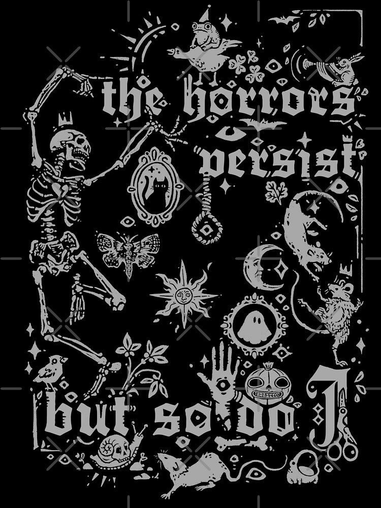The horrors persist, but so do I | Danse Macabre Vintage Skeleton by keyvei
