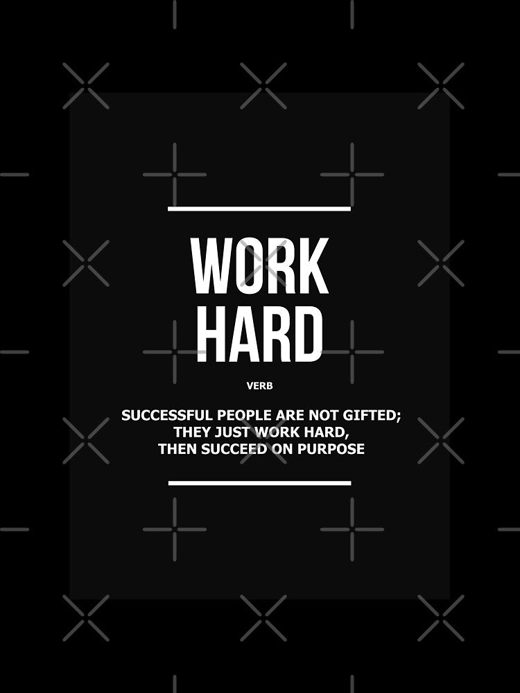 Work Hard Verb Motivational Inspirational Work Hard Play Harder Quote by SuccessHunters