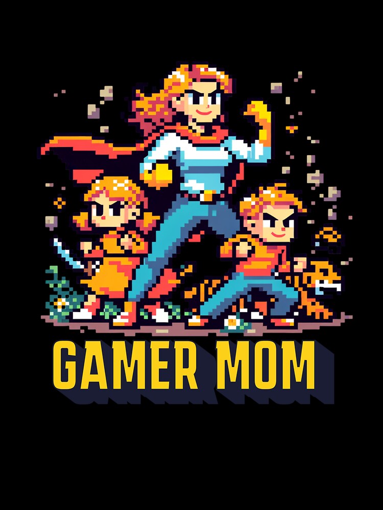 Gamer Mom - Pixeled by AlmightyWraithCreations