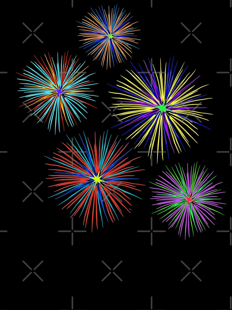 Colorful fireworks 2, New Year's Eve motif, fireworks birthday by Kirei-Lily