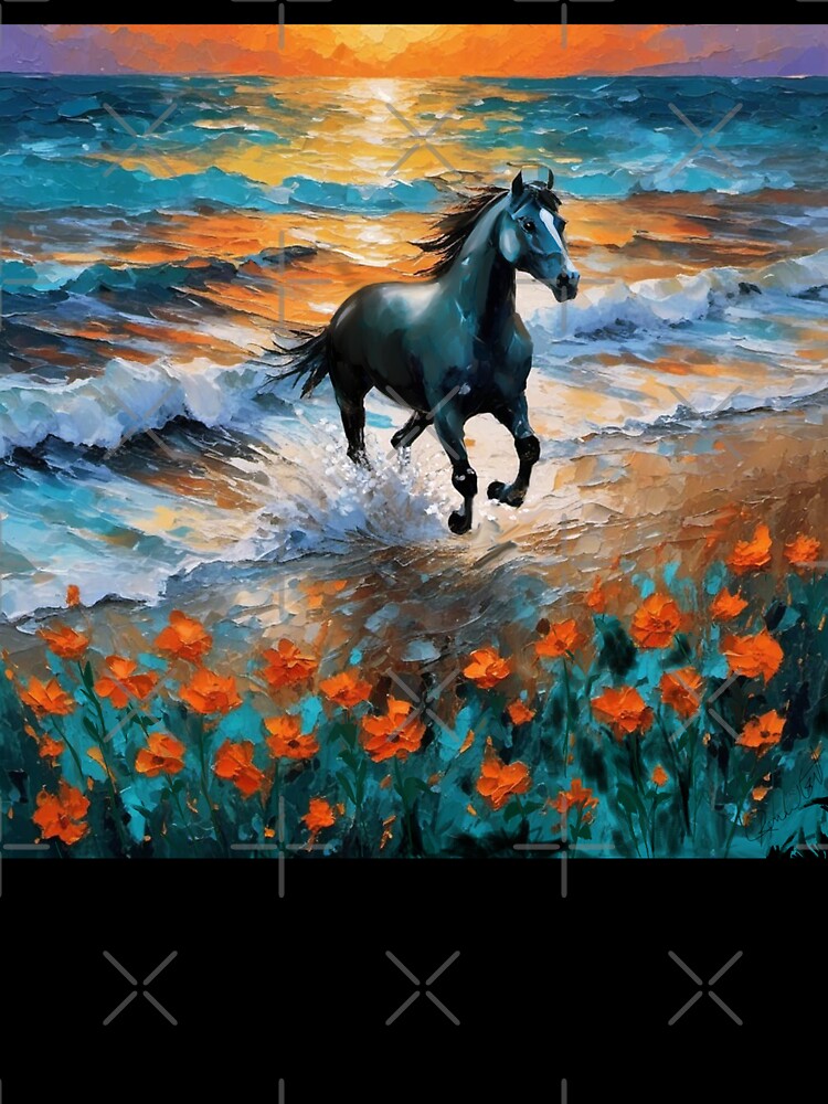 Black Horse From the  Water by IvaRenee