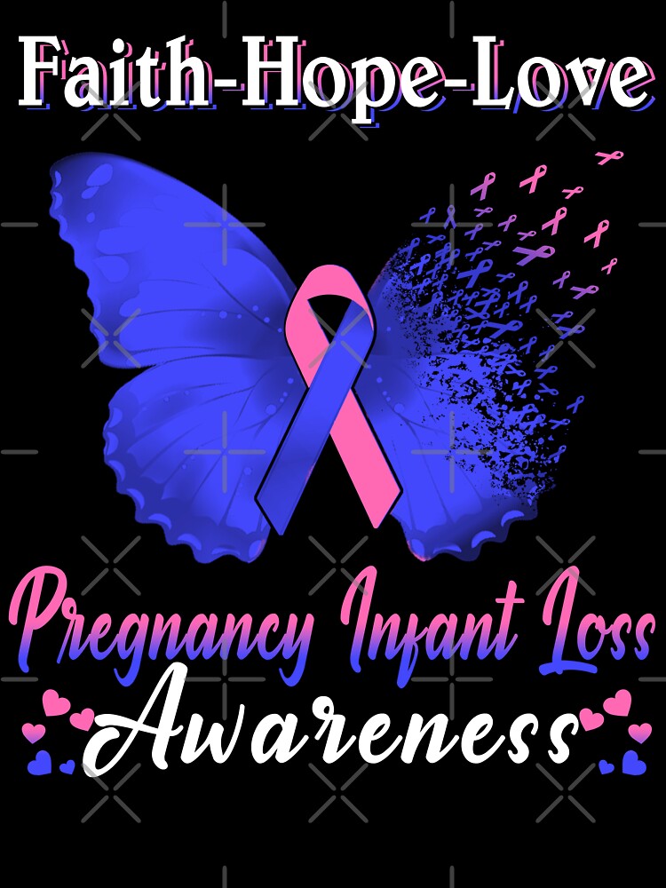 Faith Hope Love Butterfly Pregnancy Infant Loss Awareness by Gillosina