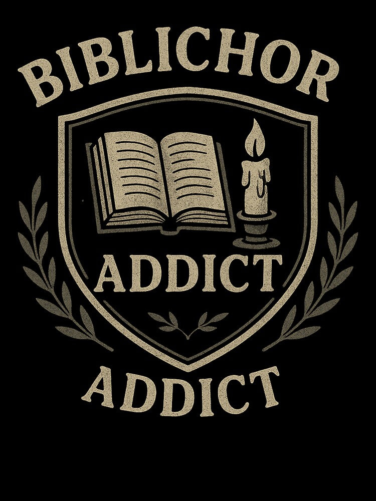 Biblichor Addict – Dark Academia Vintage Book Aesthetic Shirt by Mouraludia