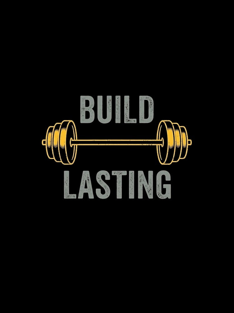 Build Lasting Fitness Barbell Weight Graphic by GiggleInkTees