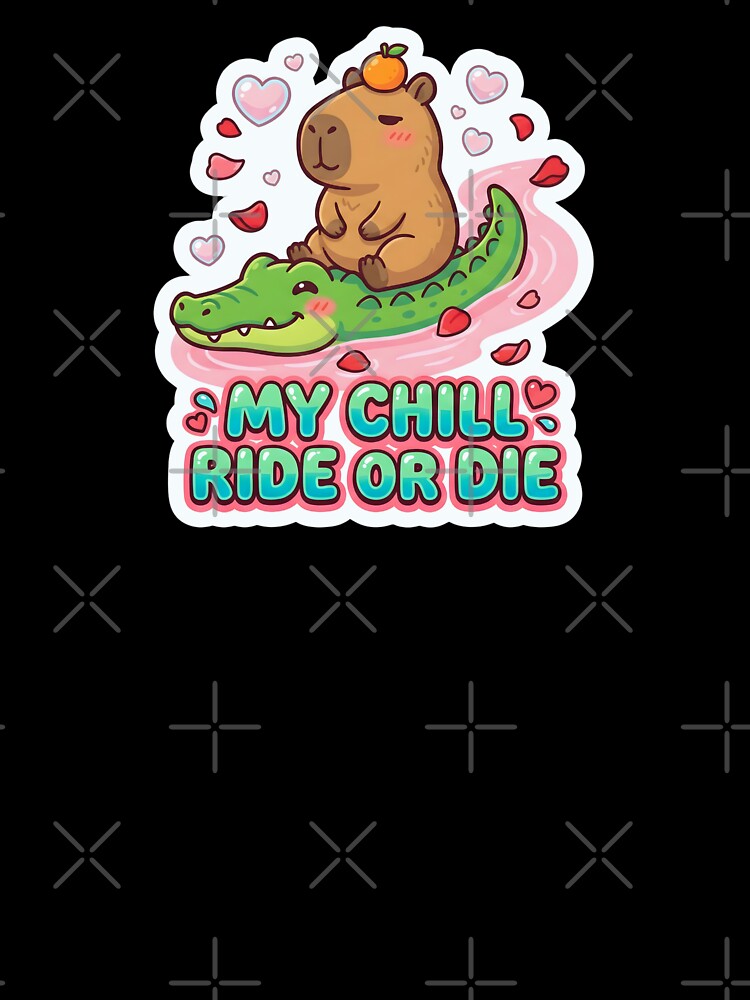 Valentine My Chill Ride or Die Cute Funny Animal Couple Sticker  Kawaii Valentine Gift by Nuist25