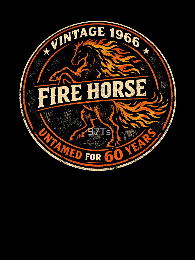 Vintage 1966 Fire Horse Untamed For 60 Years by 97Ts