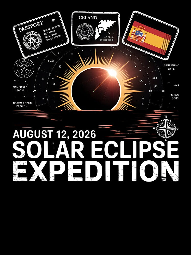Total Eclipse 2026 Spain Iceland Solar Event Collector Design by Redgiant87x
