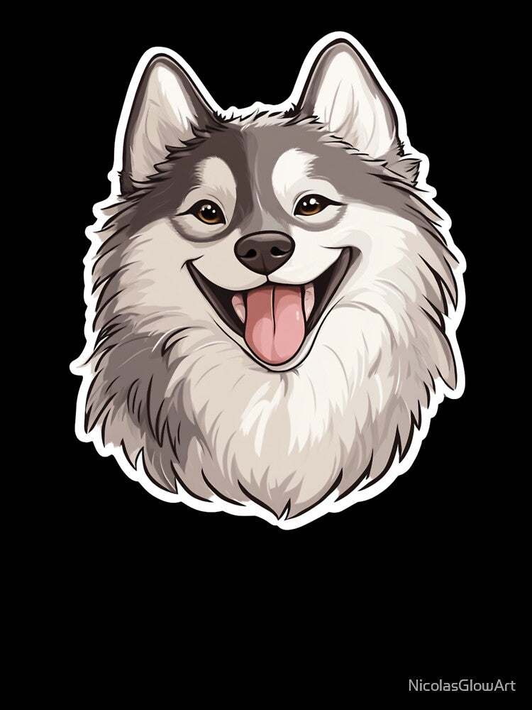Happy Dog Face by NicolasGlowArt