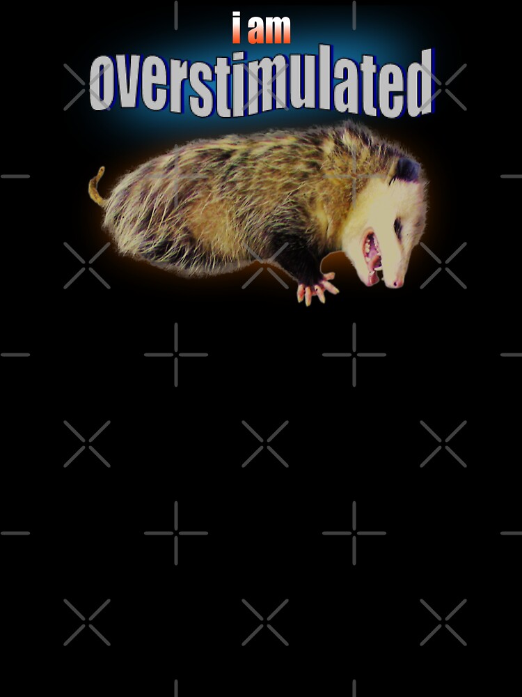I'm Overstimulated Funny Opossum by Liberty Loom  Designs