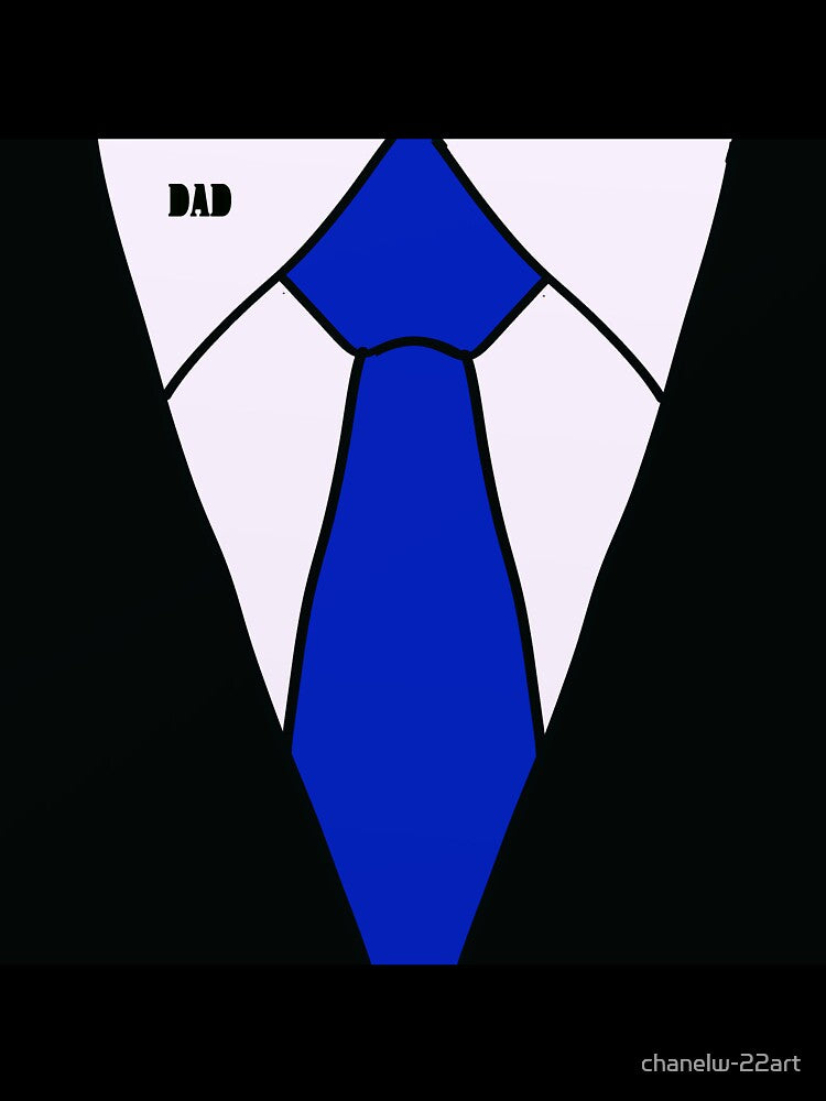 Blue tie black suit design by chanelw-22art