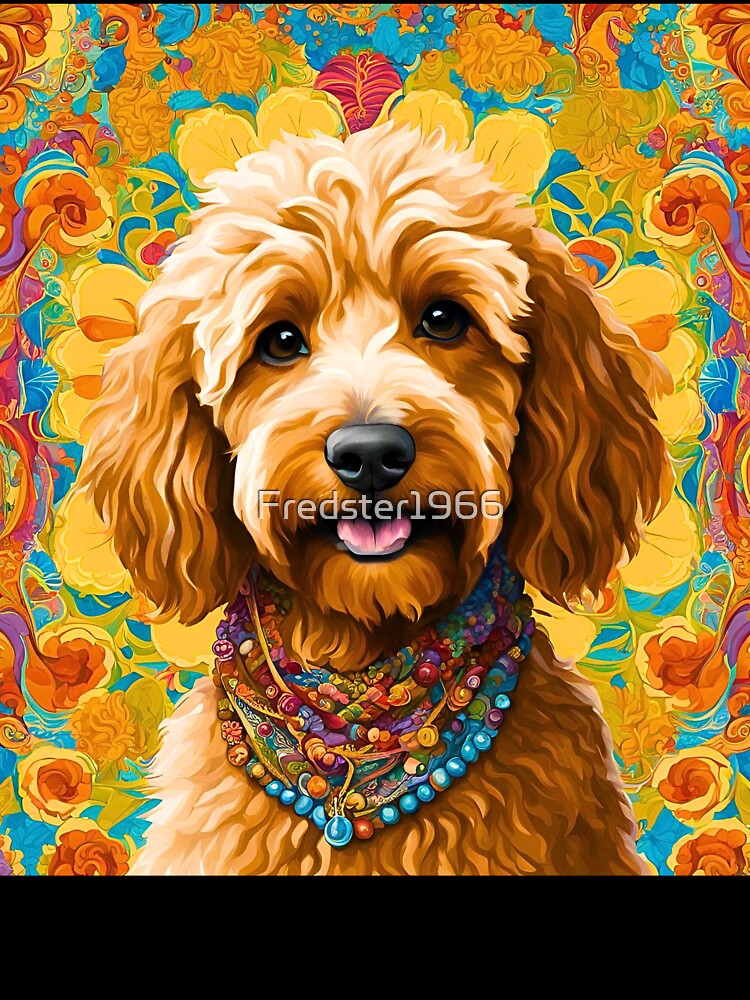Groovy 1970s Golden Doodle – Hippy Vibes & Psychedelic Style by Fredster1966