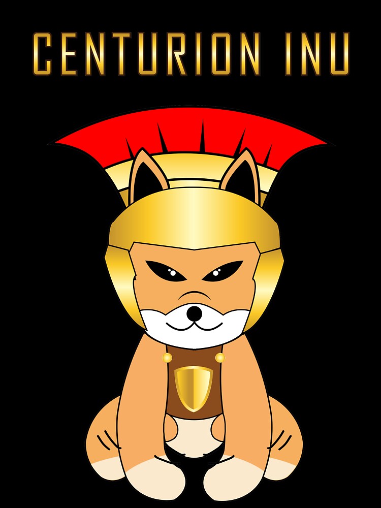 Centurion inu crypto currency mascot illustration by ZieProject