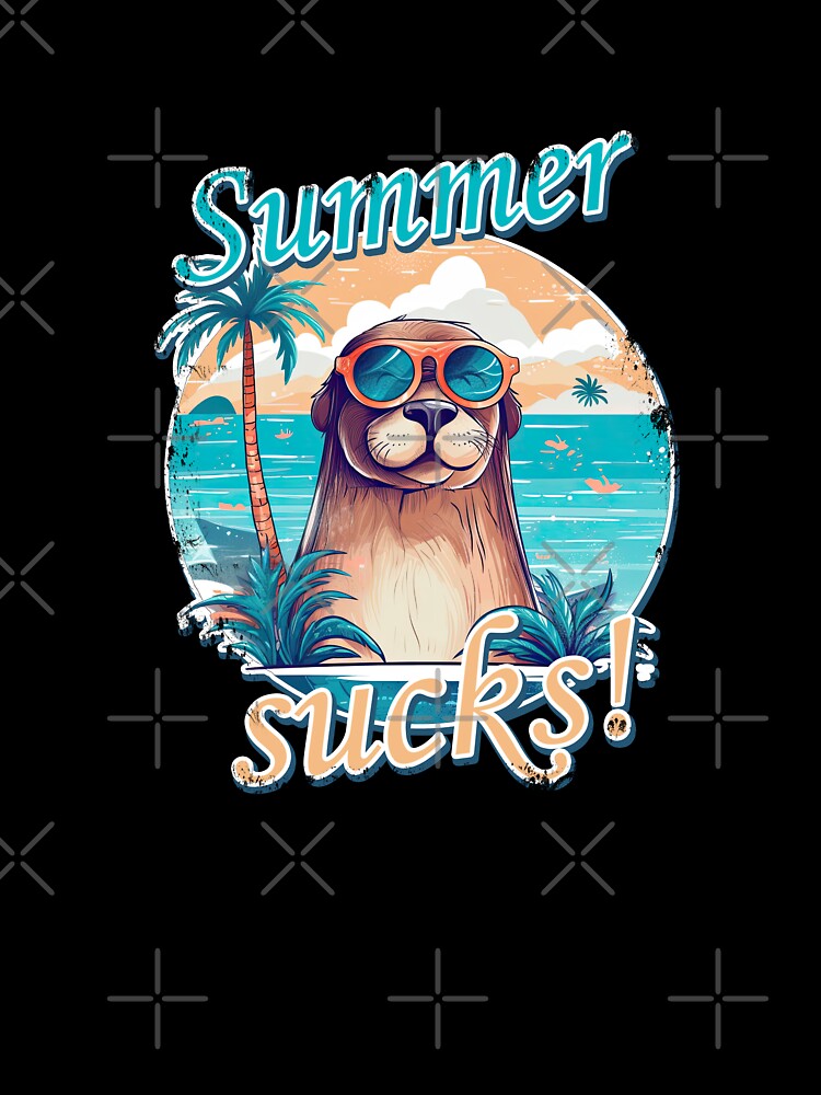 Summer sucks Otter seal sea lion with sunglasses by TeePulseMania