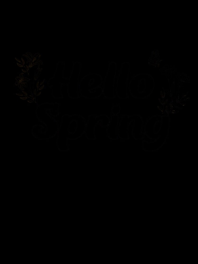 Hello Spring – Fresh Floral Quote Design for Spring Lovers by Sparkanddesign