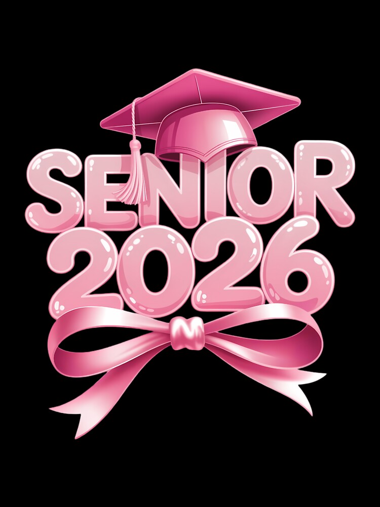 Graduation 2026 Senior 2026 Class of 2026 Coquette Pink by AsteriskDatBArt