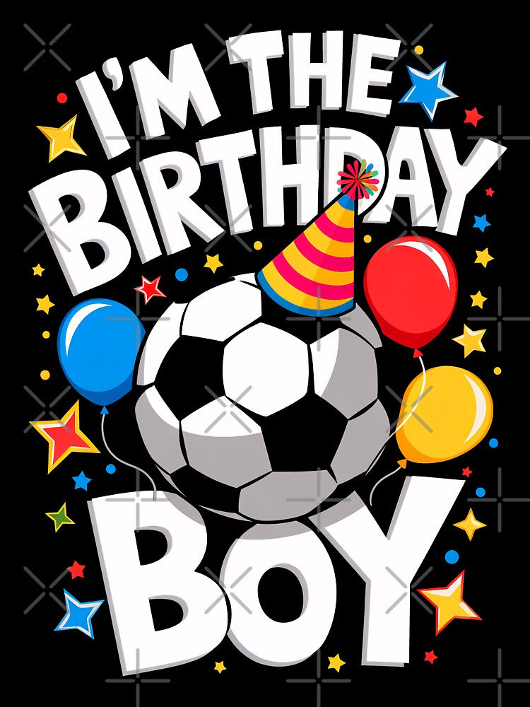 Funny Soccer Birthday Boy Bday Boys Girls Kids by rafaeltto