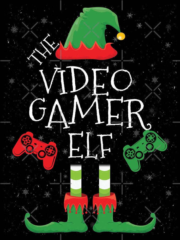 Video Gamer Elf Family Matching Christmas Group Funny Gift by DavisHasari