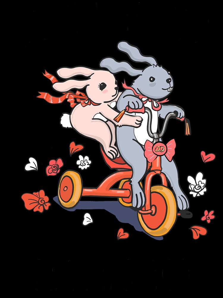 Just Married 71 Years Ago - 71st  Anniversary Couple Bunnies Tee, Phone Cases And Other Gifts by MemWear