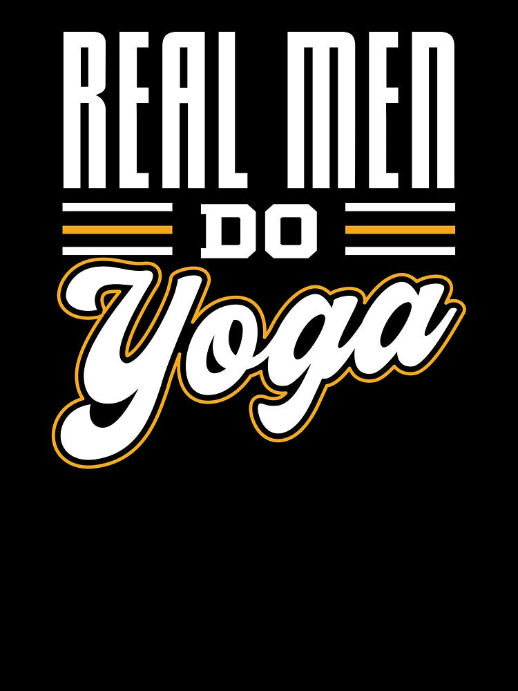 Funny Yoga Man Yogi Men Who Yoga Real Men Gift print by Lisbob