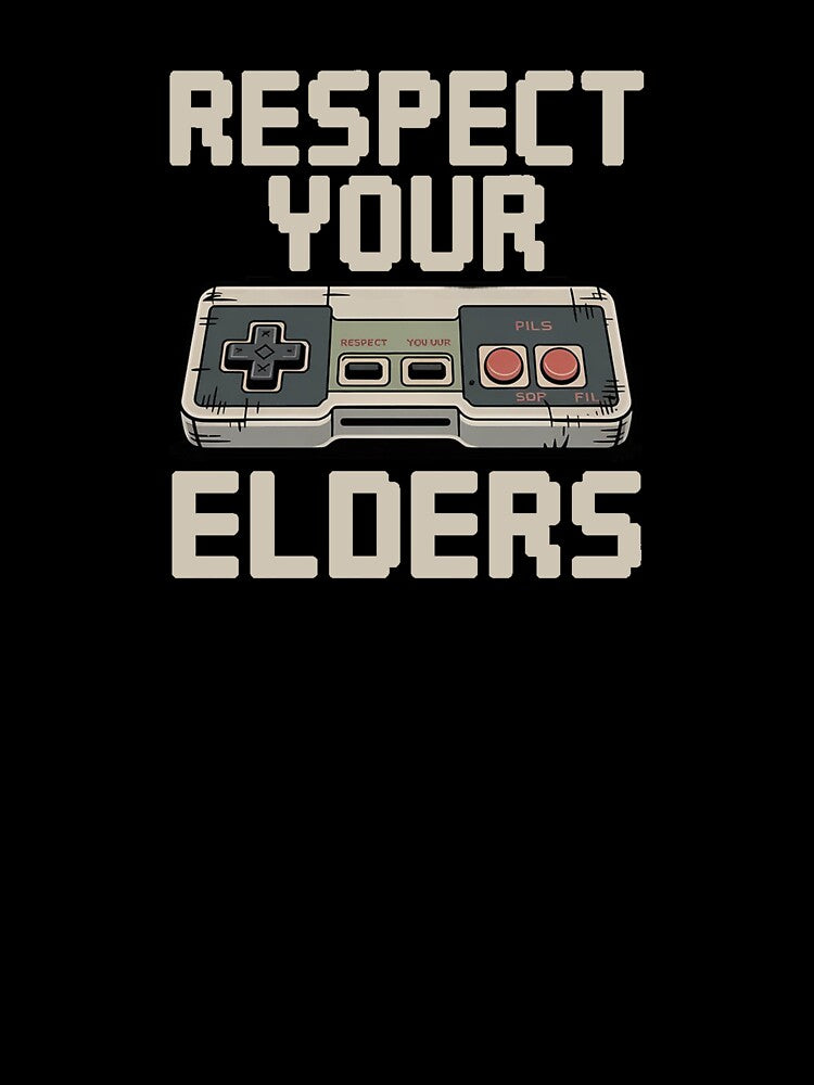 Respect Your Elders - Old School Gamer Art. by Tomasz  Siennicki