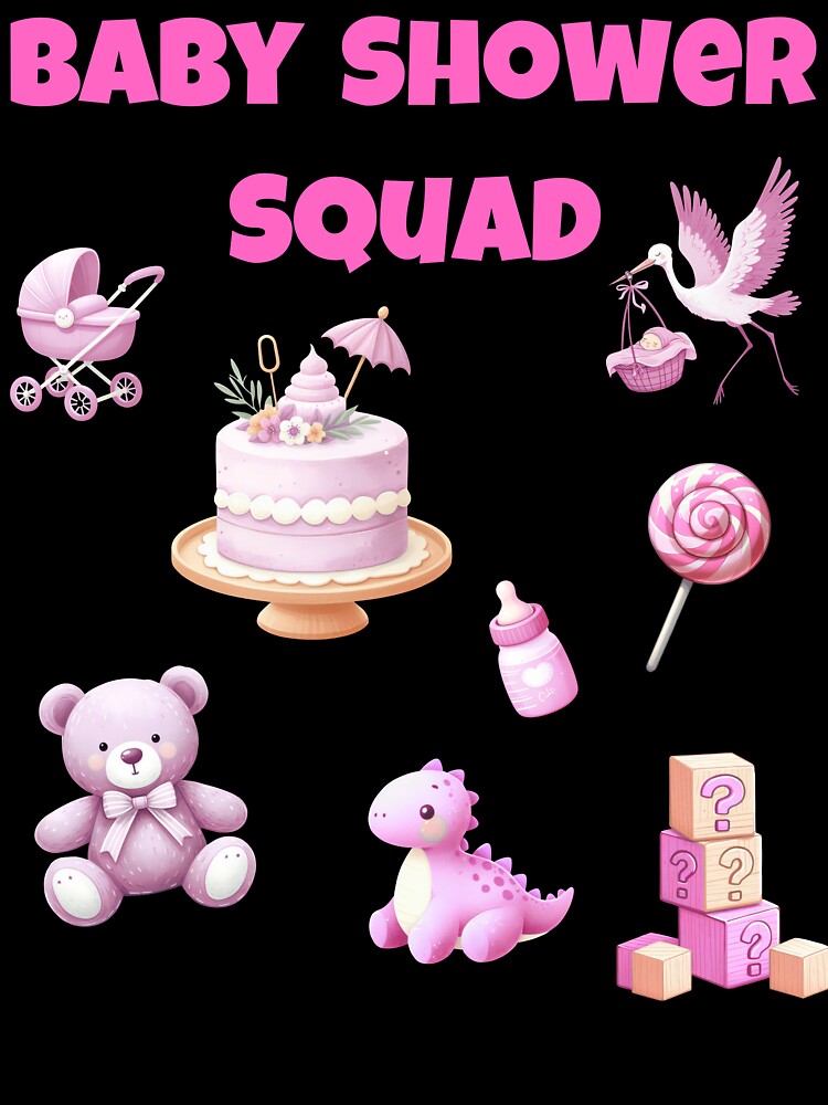 Baby Shower Squad – Pink Baby Girl Party Design by ProDesignByMK