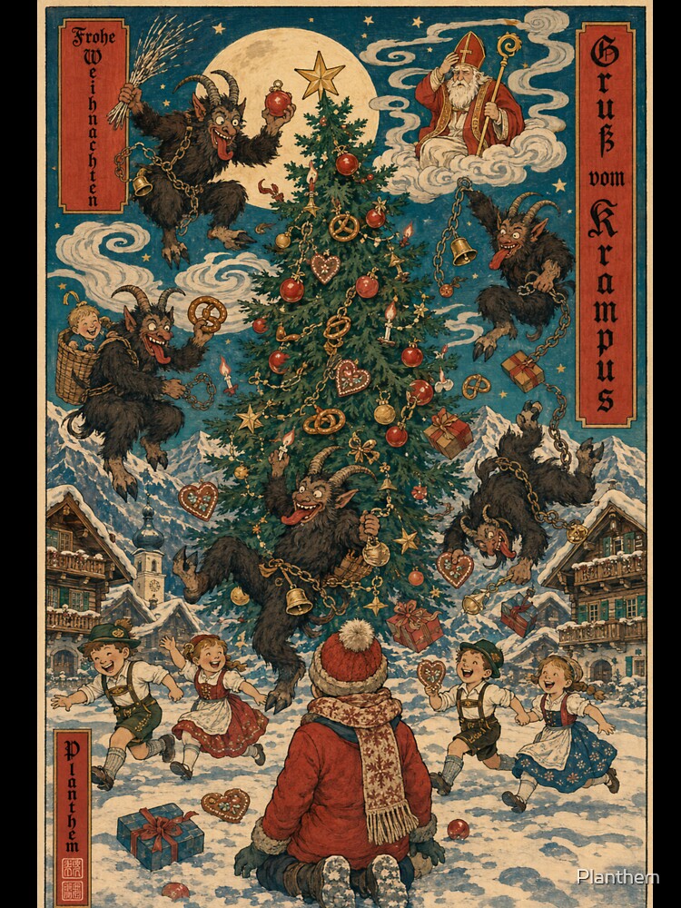 Vintage Krampus Crazy Christmas Dream by Planthem
