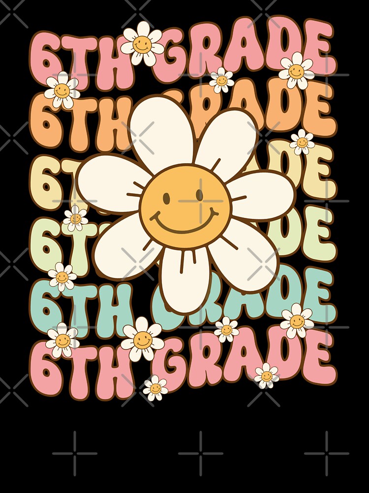 6th Grade Retro Flower by CreativeNewDesigns