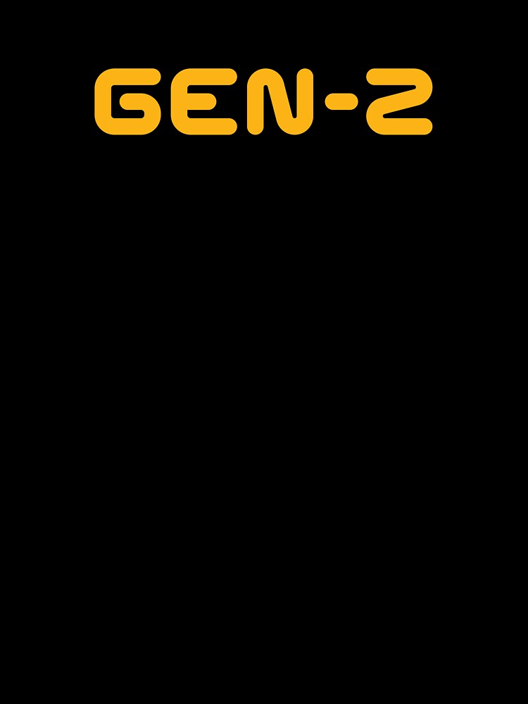 GEN-Z / Gen Z / Generation Z (Orange Text on Black) by STUDIO-72