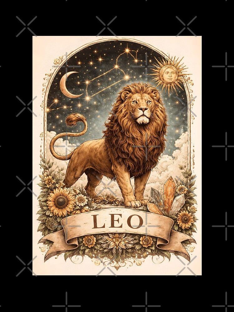 Vintage Leo Zodiac T-Shirt, Astrology Shirt, Leo Constellation Tee, Fire Sign Gift, Celestial Art by infinitearte