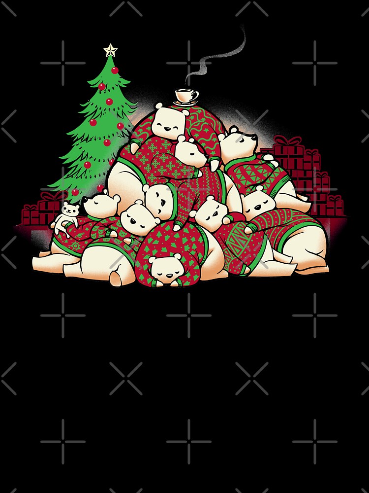 Good Night Xmas Bear Black Ugly Sweater by Tobe Fonseca by Tobe Fonseca®