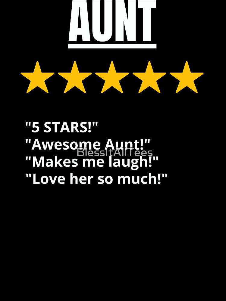 aunt gift 5 star by BlessItAllTees