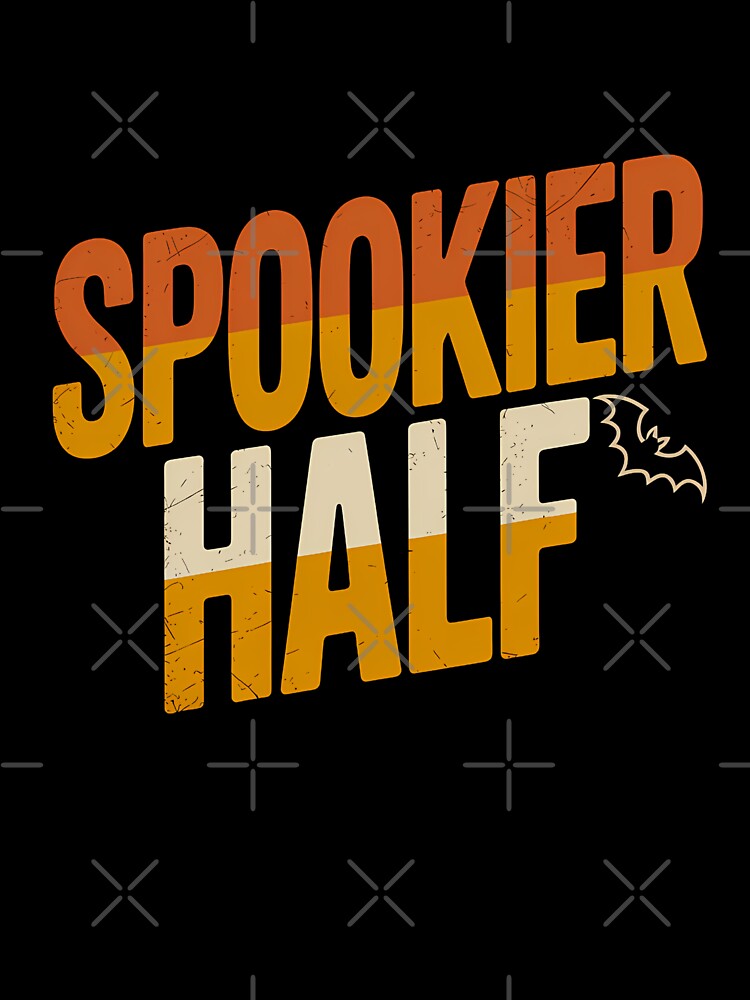 Spookier Half Funny Halloween Couples Matching Shirt by Raw Tigers
