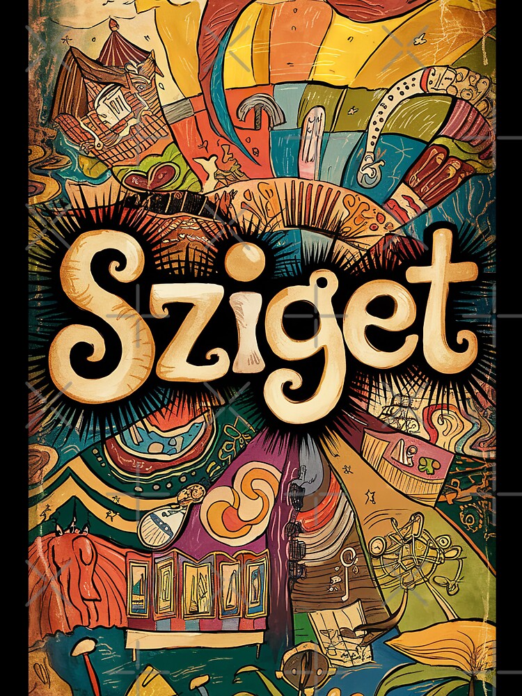 Vintage Sziget Festival Retro Music & Cultural Europe Festival Art by Witty Shirts