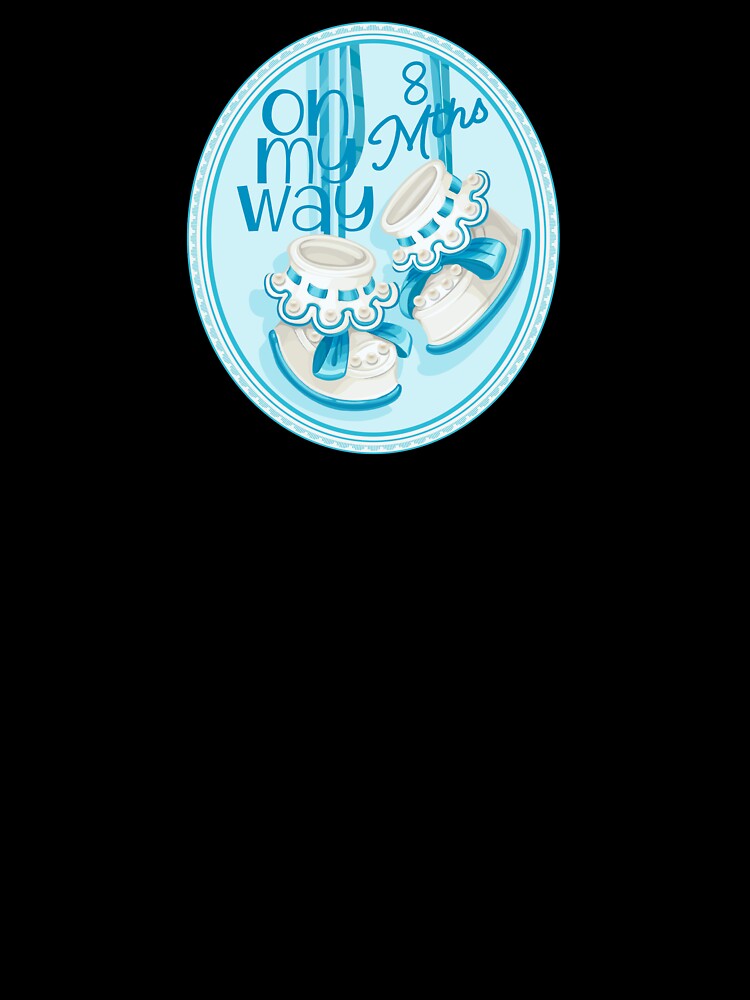 “On My Way - 8 Mths” Blue (Incl. Maternity & Baby Wear) by PawsitiveMum