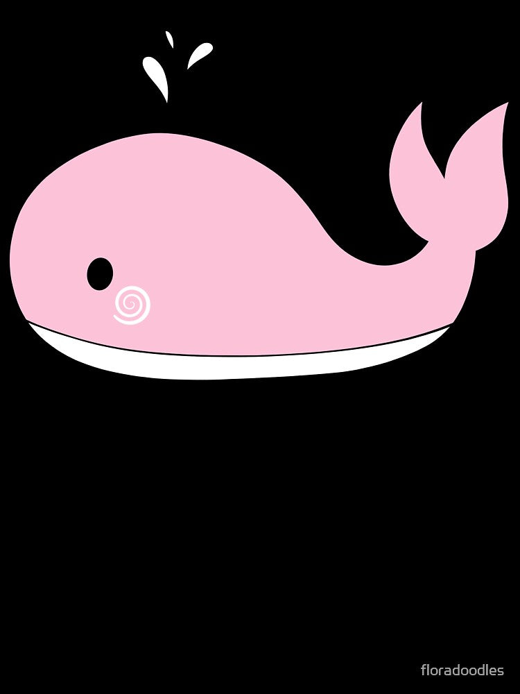 cute pink whale! by floradoodles